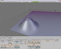 The first mountain created using proportional editing.