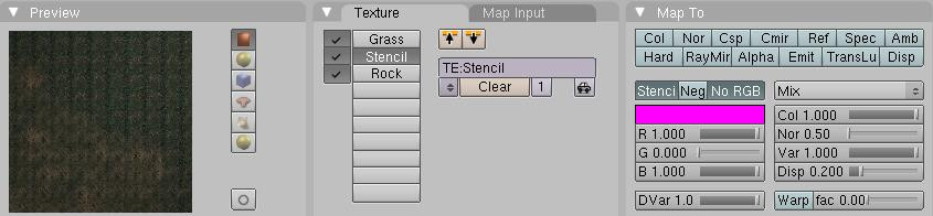 Mapping the stencil texture