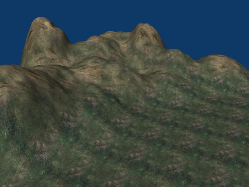 Landscape with grass and rock textures mixed